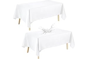 Fixwal White Table Cloth for 6 Foot Folding Tables