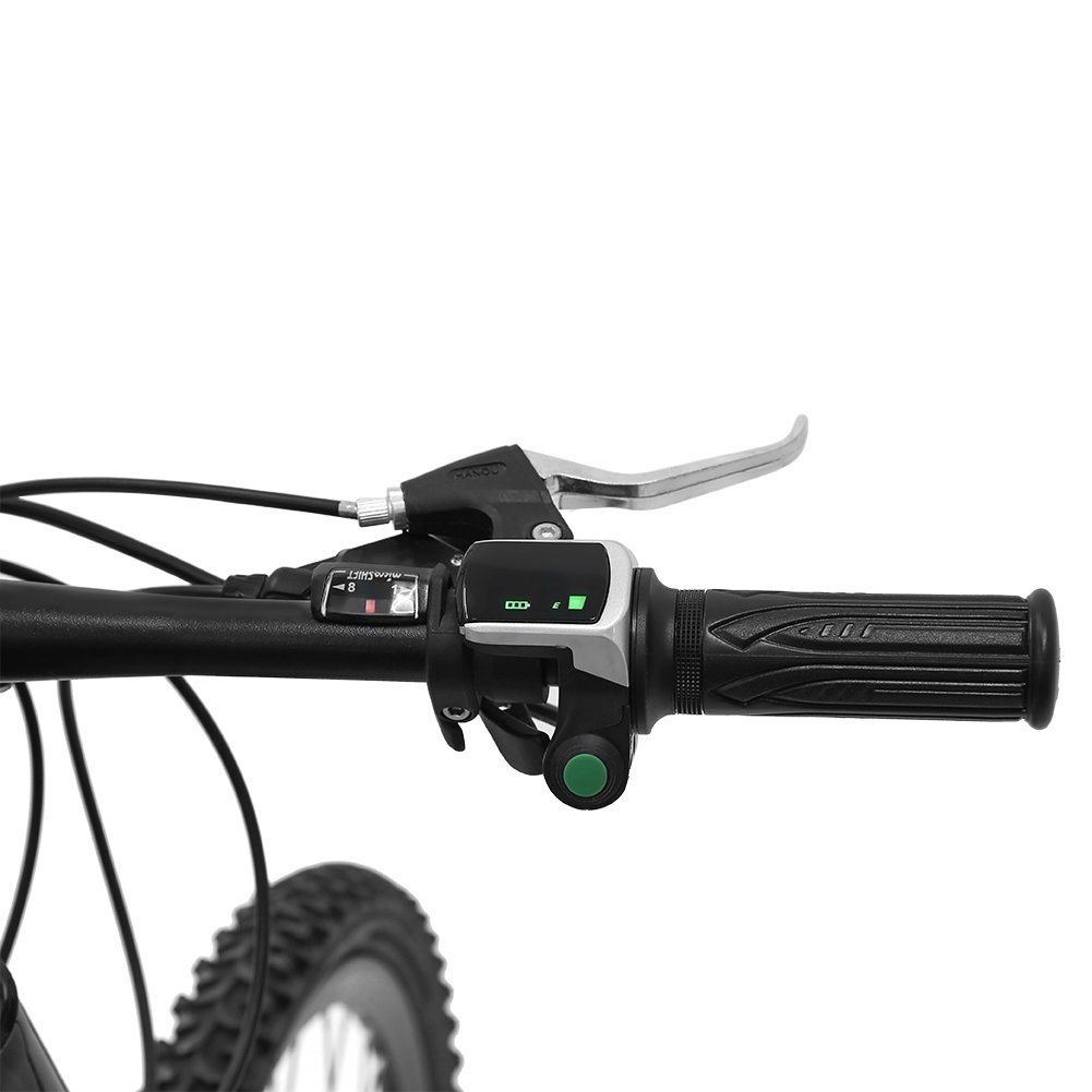 RiToEasysports Impugnatura Acceleratore Per Bici Elettrica - 1 Paio Di Manopole Con Display LCD E Cavo 1.5m, Ergonomico E Antiscivolo