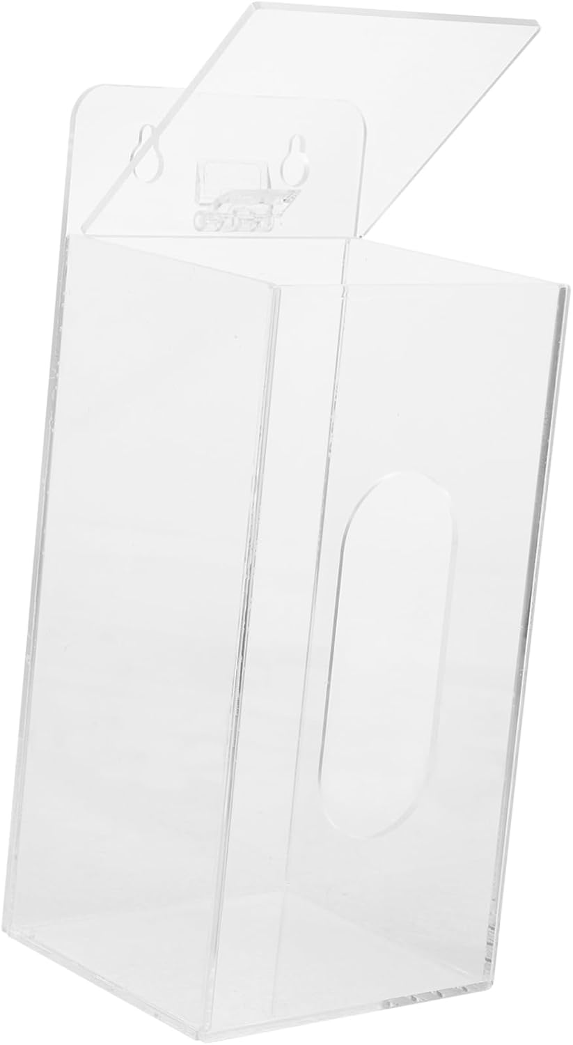 1grid Wall-mounted Mask and Glove Dispenser Box Transparent Acrylic Storage Container for Masks and Gloves Space-saving for Homes Labs and Offices