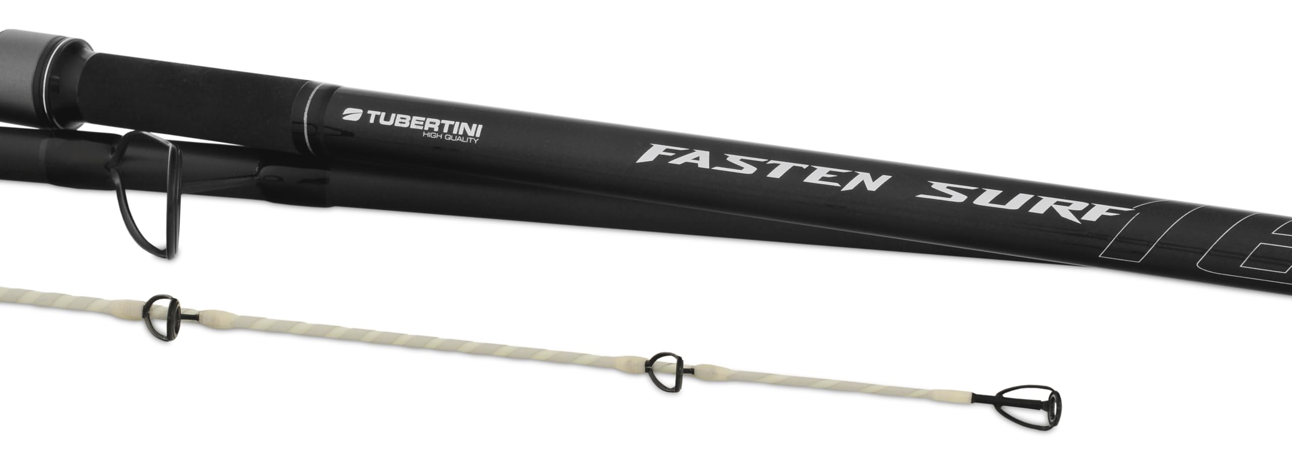 Tubertini Fasten Surf 06398xx - Caña de pescar Surfcasting con caña híbrida, anillas Fuji K y carrete Fuji DPS, tamaño 4,50 m