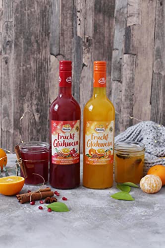 VALENSINA - Fruchtglühwein Orange-Granatapfel-Kirsch | Fruchtglühwein mit Saft aus frischen Orangen und Kirschen sowie Granatapfel. Inhalt: 6x 750ml und 8% vol.