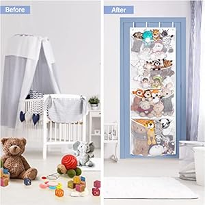 2Pack White and Black Hanging Stuffed Animal Storage, Over The Door Plush Toy Organizer, Baby Accessories Holder Idea for Nursery, Doll & Bear Mesh Hammock Bag for Girls Boys Kids Room 2Pack White and Black Hanging Stuffed Animal Storage Over The Door Plush Toy Organizer Baby Accessories Holder Idea for Nursery Doll Bear Mesh Hammock Bag for Girls Boys Kids Room