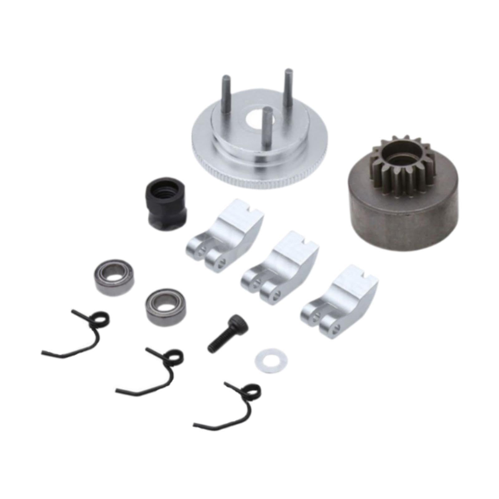 Garende RC Clutch Bell Shoes Bearings Gear Clutch Bell Set 81020 1/8 Replacement for HSP Portable Model RC Car Clutch Cup Assembly, Silver