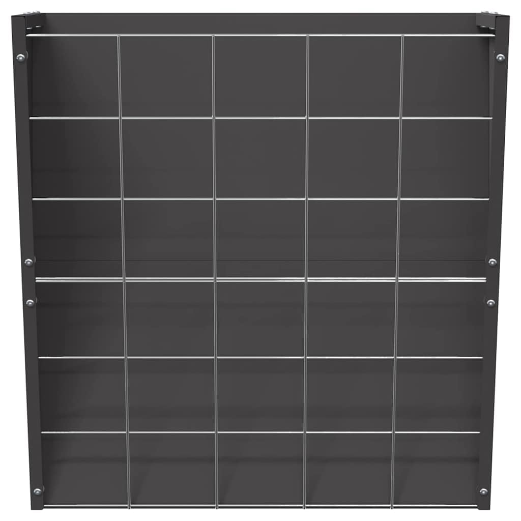 Hängender Heufutterspender Schwarz aus Stahl 61 x 33 x 66 cm 5 kg Kapazität für Innen und Außen robuste Futterstation mit modernem Design für Katzen, Hunde, Kleintiere
