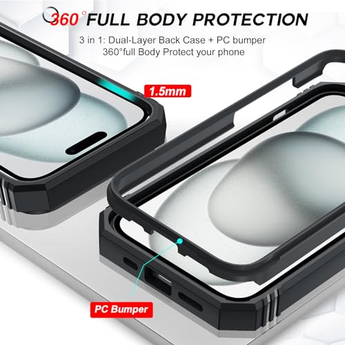 LeYi Cover per iPhone 15 Plus Custodia con