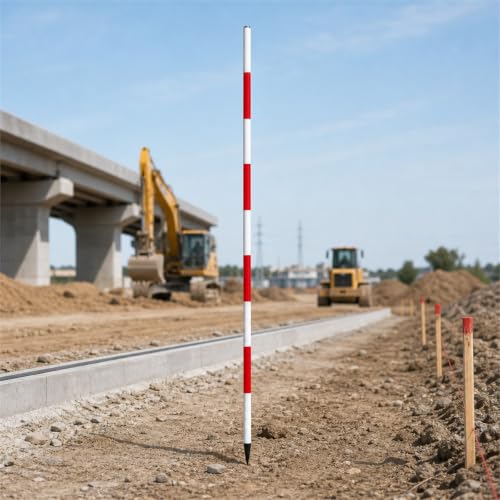 Poste topográfico de aluminio liviano para construcción y cartografía profesional 2