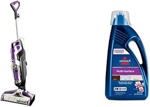 Bissell Crosswave Pet Pro All in One Wet Dry Vacuum Cleaner, 2306A and Bissell 1789G MultiSurface Floor Cleaning Formula for Crosswave and Spinwave 80 oz