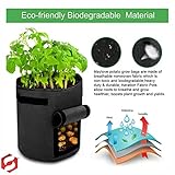 SUL Potato Grow Bag 10 Gallon Non-woven Fabrics Plant Growing Vegetable Bags for Vegetables, Potato, Tomatoes, Fruits, Carrot, Garden Soil Bag -Black 2pk - Image 2