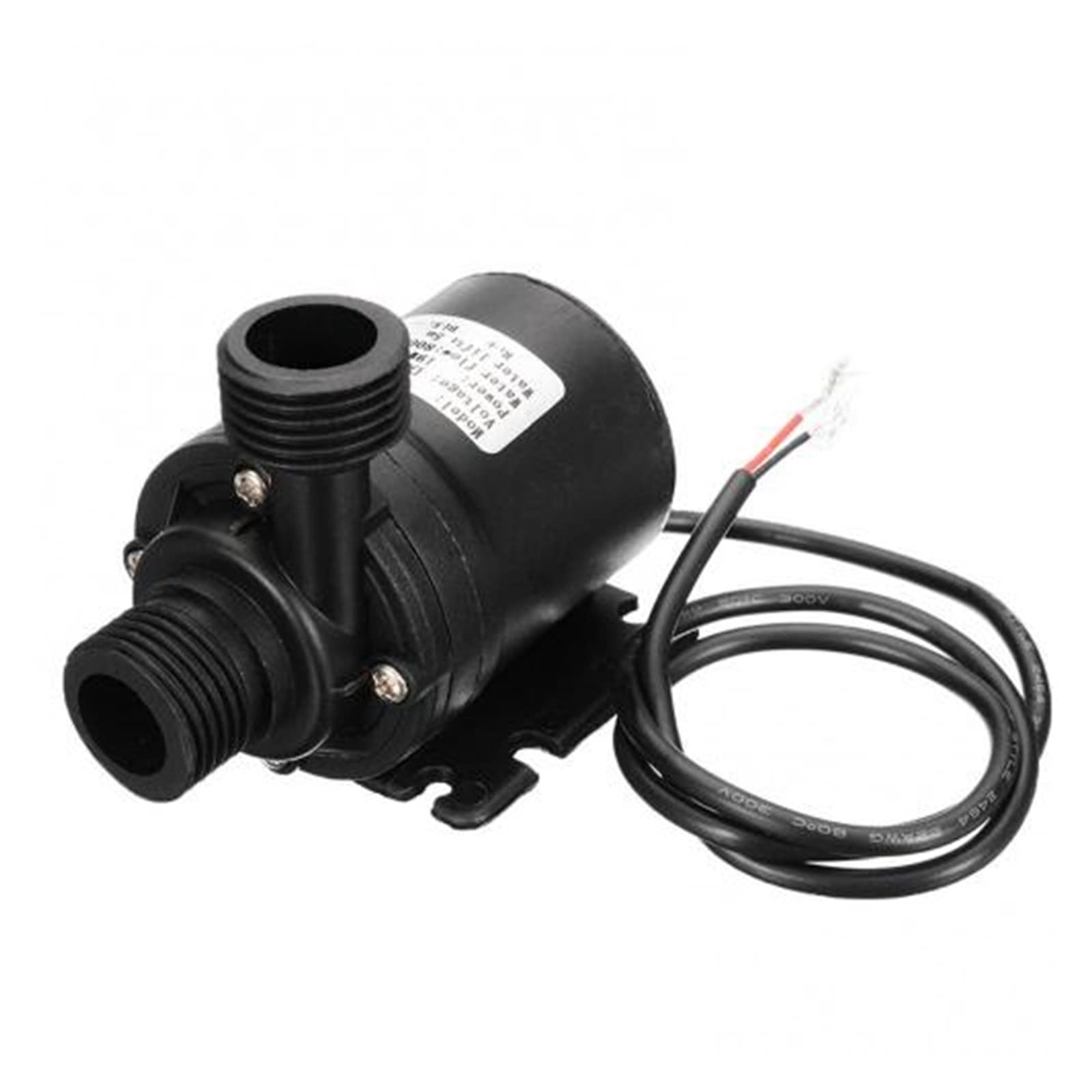 PIGENE Adjustable Small Submersible Pump 800L/H Water Pump 3/5m DC12/24V Solar Brushless Motor Submersibles Water Circulation Pump (Color : Black DC 12V 3 m)