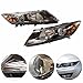 For 2011 2012 2013Kia Optima Headlight Assembly 2013 Kia Optima Headlights Passenger side Driver side Halogen Headlamp Set Front Left Right Headlights Replacement Black Housing Clear Lens (L+R)