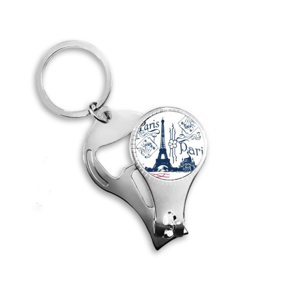 Porte-clé Tour Eiffel décapsuleur et coupe-ongles pour vos pique-niques