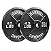 Steel Olympic Plates 175LB Set - 2 inch Olympic Hammertone Coated 2x 2.5lb, 5lb, 10lb, 25lb, & 45lb for Weight Lifting Training