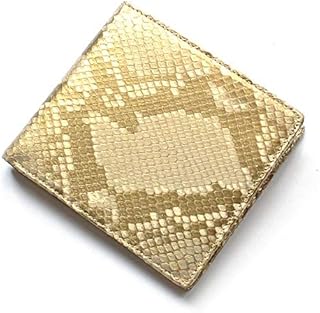 二つ折り財布 短財布 ゴールド 薄金錦蛇 黄金牛革 ダイヤモンドパイソン 蛇革 ヘビ革 金運 開運 風水 国産 エキゾチックレザー 日本製 TK-GSNS