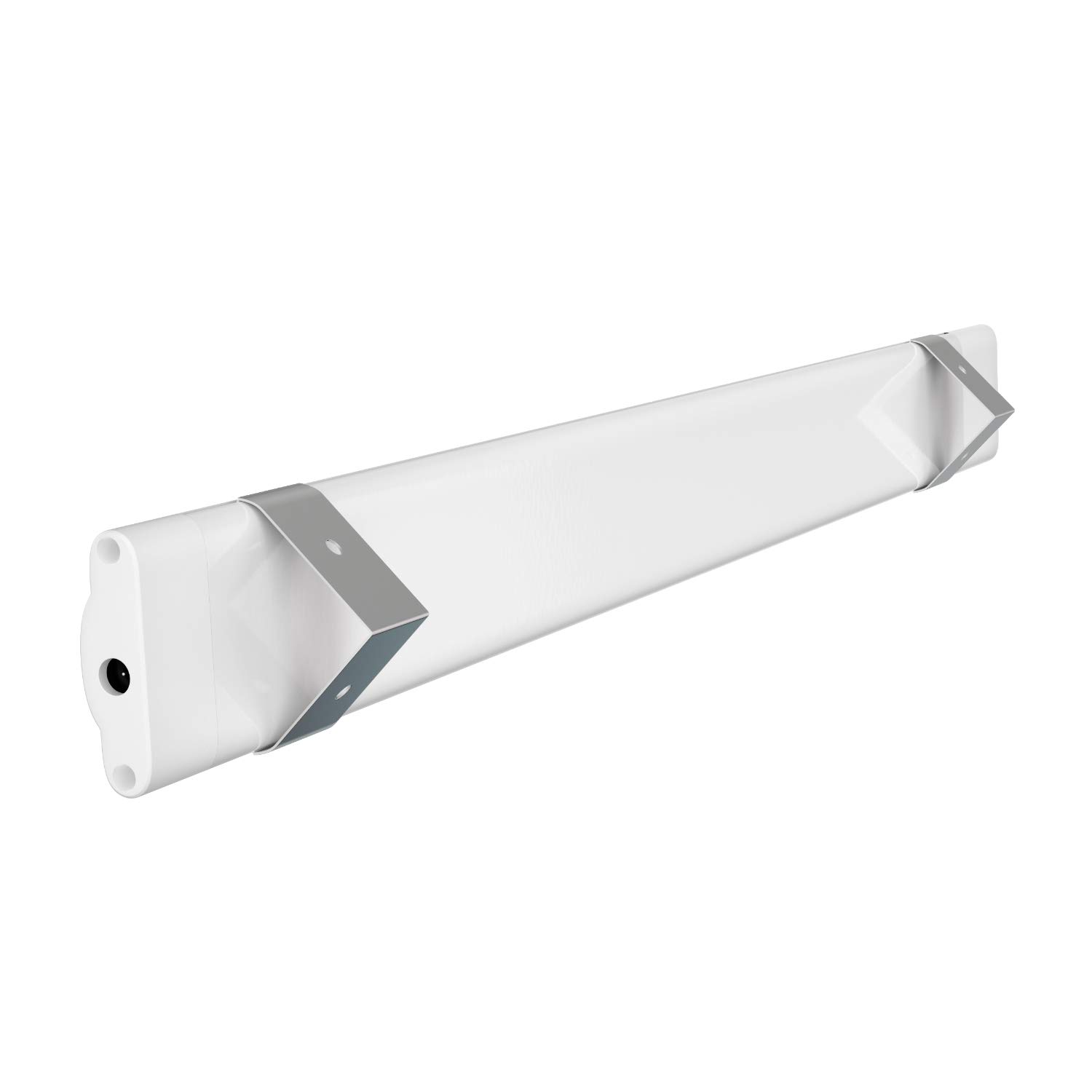 ledscom.de Luminaria LED bajo el armario SIRIS blanco mate, con conector, montaje en esquina, plano, cada 50cm, cada 531lm, blanco cálido, juego de 3