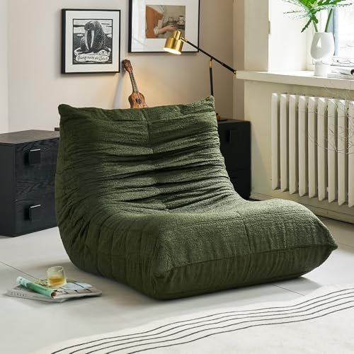 YINIX Fireside Chair, Bean Bag Chairs for Adults Togo Sofa Modern Living Room Memory Foam Bean Bag Toge Couchwith High Density Comfortable Foam, Lounge Chair Indoor for Living Room, Bedroom