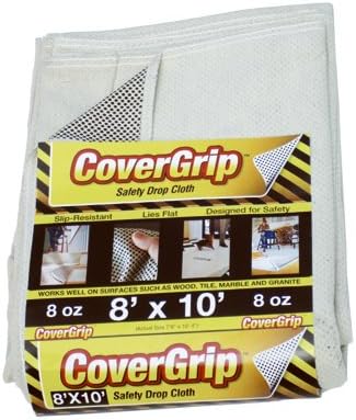 8 Oz Canvas Safety Drop Cloth, 8' x 10', (Pack Of 4)