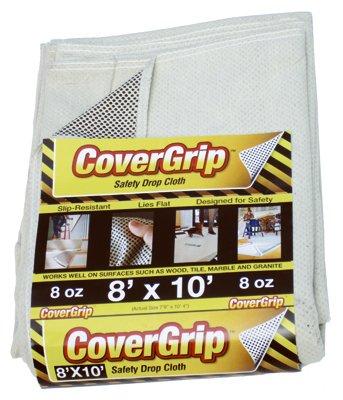 Image of 8 Oz Canvas Safety Drop Cloth, 8' x 10', (Pack Of 4)
