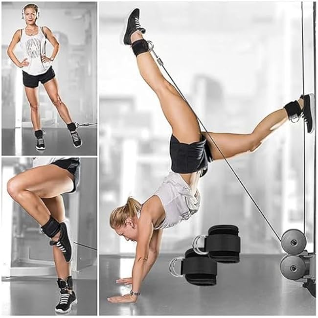 Barbell Pad Set for Hip Thrust & Squats ¨C 9-Piece Workout Kit for Women | Includes 2 Bar Pads, 2 Ankle Straps, 2 Resistance Bands & Gym Accessories ¨C No Pain Hip Thrusts ¨C Glute, Leg & Booty Training