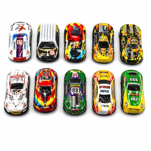 Image of 10 Mini Pull Back Cars for Kids | Metal Racing Car Toy Set | Fun & Durable Toy Cars | Perfect for Birthday Gifts, Party Favors & Return Gifts for Boys & Girls