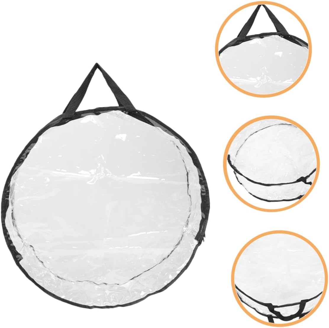 Levemolo Inch Round Xmas Wreath Bag Christmas Garland Pouch Decorative Storage Container Plastic