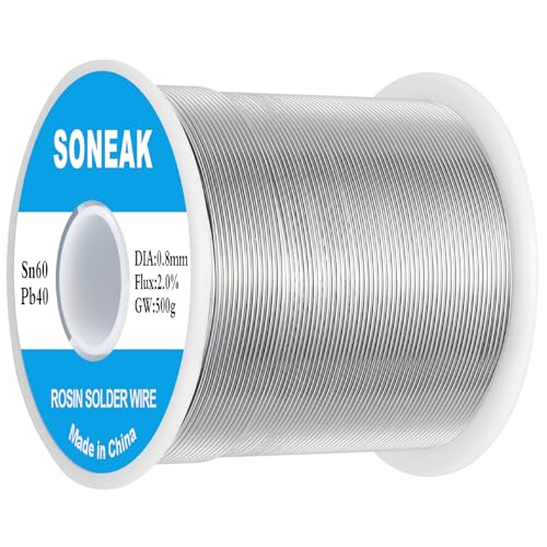 Image of 60 /40 Tin Lead Solder Wire, Reliable Wire Soldering for Electronics, Plumbing, and DIY Projects (0.8mm 500g)
