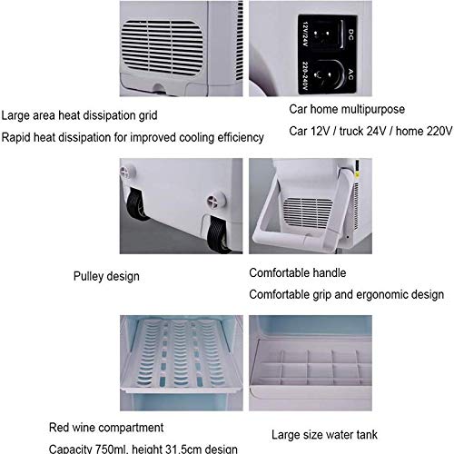 ZLSP Congelador de carro, refrigerador de carro portátil e compacto, incubadora de geladeira dual-co