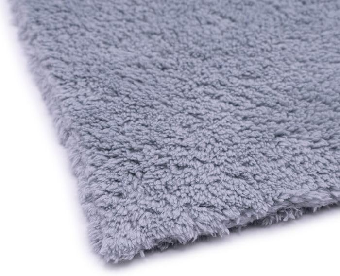 Ethos Plush 470 Microfiber Towels for Cars - Premium Car Detailing Towels- Edgeless Ultrasoft Micro Fiber Cloth for Car Wash, Interior & Exterior (10 Pack - Speed Gray 470GSM)