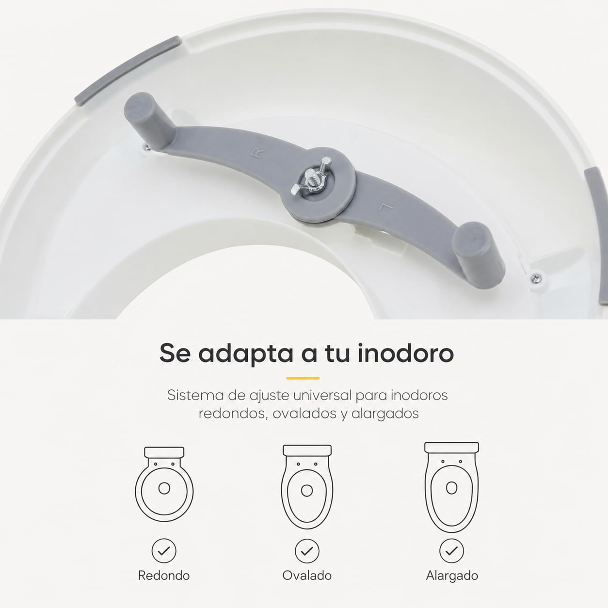 ALMAR Baby Adaptador WC Asiento Reductor de Inodoro para Niños – Entrenador de Baño con asas y respaldo, Cojín Acolchado y Diseño Antideslizante – Universal
