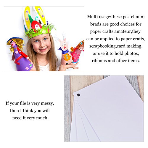 Ph Pandahall 1000Pcs Mini Brads Fasteners 5 Colors Metal Paper Fasteners Iron Scrapbooking Brads Pastel Brads For Art Crafting School Project Decorative Scrapbooking Diy Supplies 4.5X8Mm #TOP5