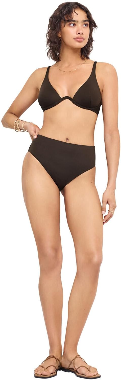 Vitamin A Women's Swimwear Barcelona Cheeky High Waist Swim Bikini Bottom Separate
