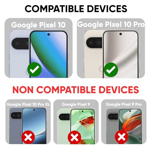 Image of POPIO Military-Grade Gorilla Tempered Glass for Google Pixel 10 /10 Pro (Black) with Edge to Edge Coverage and Easy Installation kit