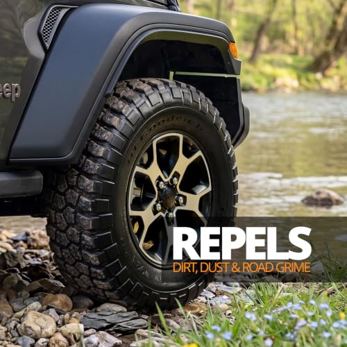 Image of CERAKOTE Rapid Ceramic Tire Coat - Long-Lasting Deep Black Tire Shine | Lasts up to 10X longer than traditional tire dressings with a natural satin and a no-sling ceramic finish. Car, truck, & SUV