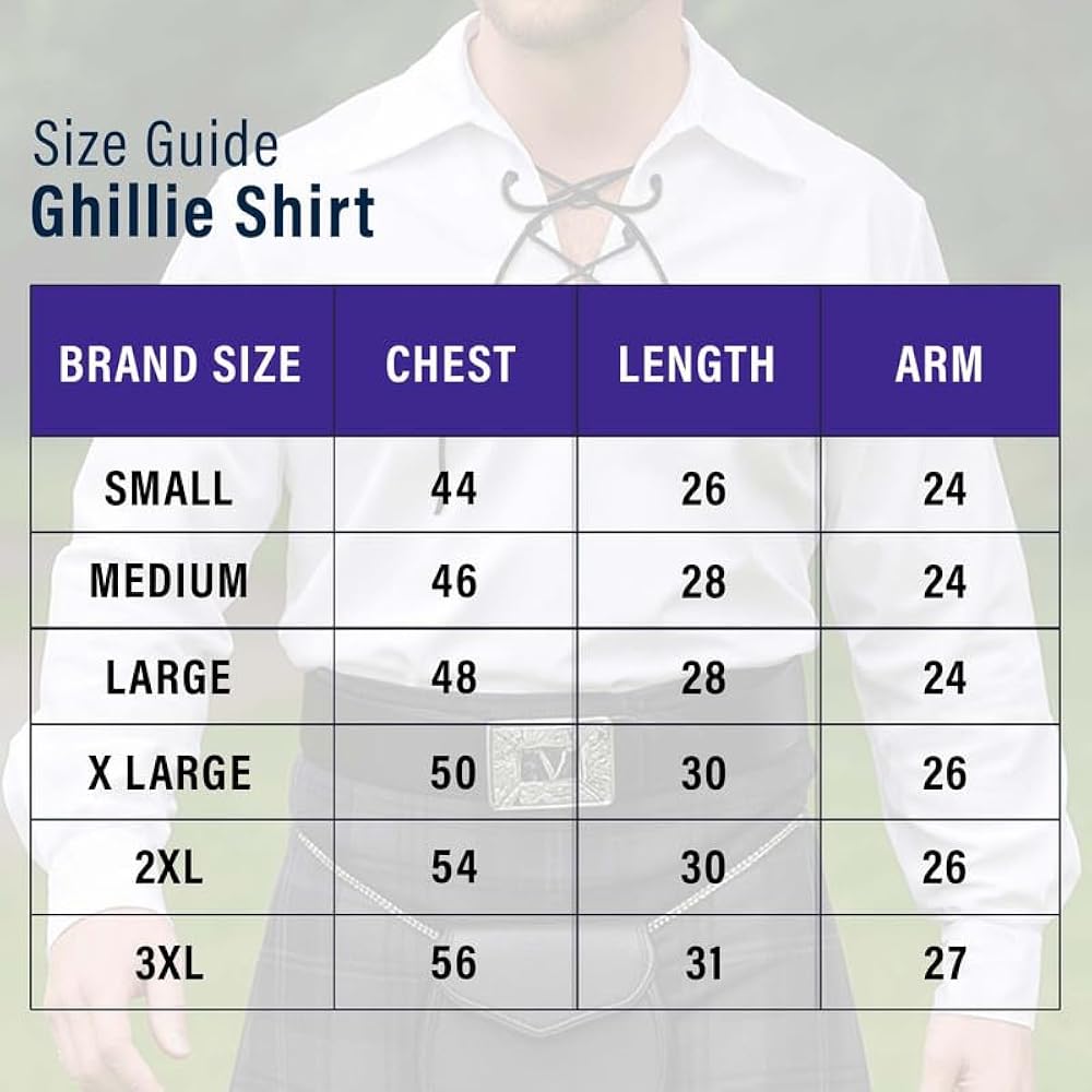 Camicia Scozzese Jacobite In Pelle Stile Ghillie, Con Lacci, Taglie S - Foto 9