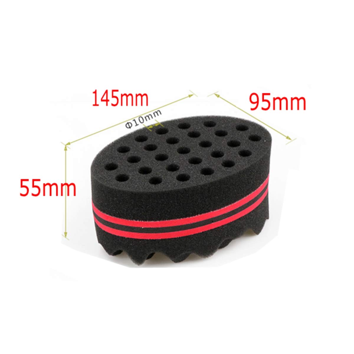 JZK 2 cepillos de esponja de doble cara para cabello rizado afro herramienta de peluquería para los rizos torcer bobina afro rastas estilo de pelo