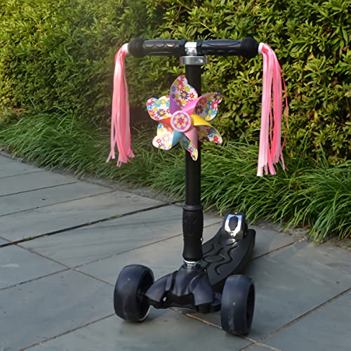 YUTOU 1 Pair Children's Bicycle Streamer Bicycle Handlebar Streamer Bands Handlebar Fringe Streamer Ribbons Bicycle Grips Tassels Bands for Children's Bicycle Children Scooter Tassels Decoration - Image 4