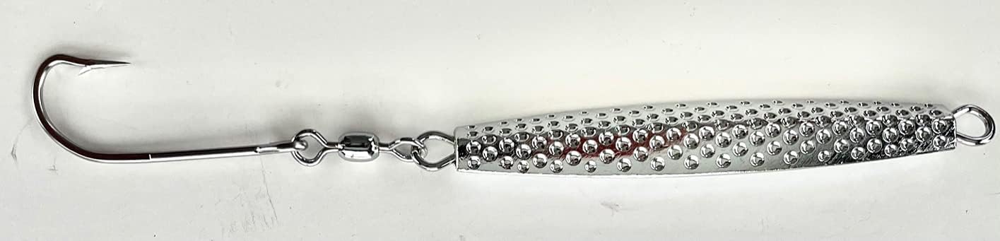 6- A-27 Ava Type Hammered Diamond Jigs 3 oz.with 6/0 Stainless Steel Hook