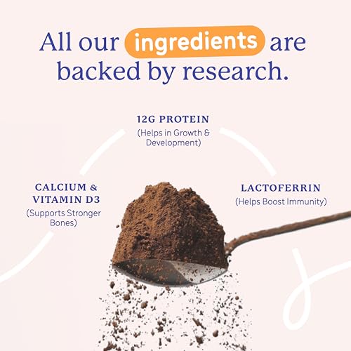Image of Gritzo SuperMilk Growth+ (10-12y Girl), 400g + Sipper | Double Chocolate | 12g Protein | Includes Iron Man 500ml Sipper | Zero Refined Sugar