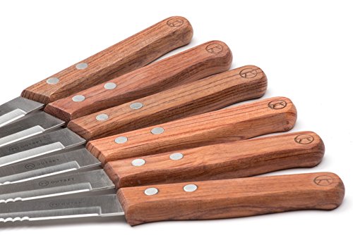Outset Qb90 Knife Set, 0.5 X 0.75 X 9 Inches, Rosewood Steak Knives Set Of 6 #TOP5
