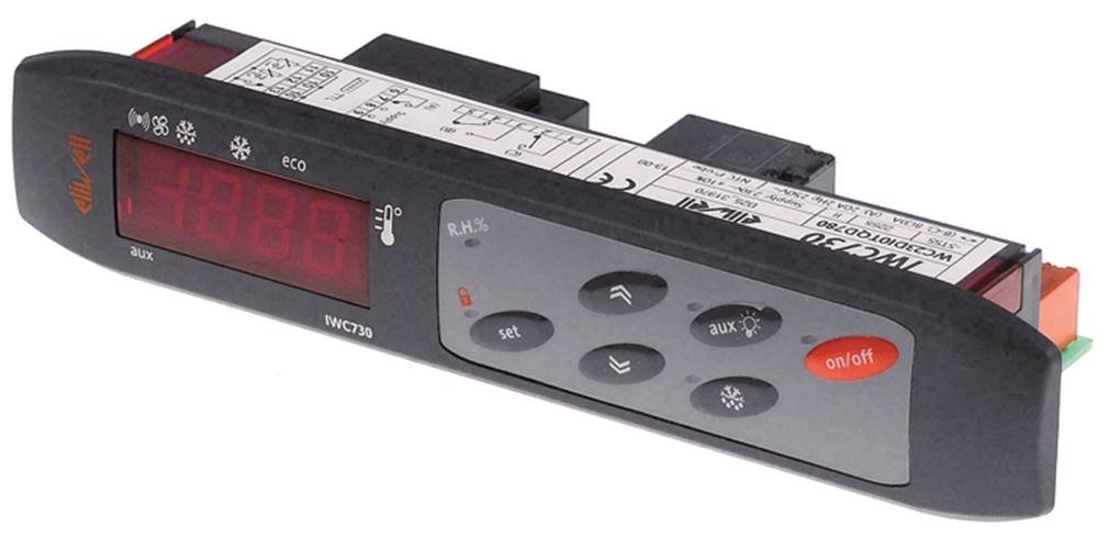 ELIWELL IWC730 OPEN-SHORT - Regolatore elettronico per NTC da -50 a +110 °C, indicatore AC, 3 cifre, dimensioni di montaggio 150 x 30 mm, profondità di montaggio 48 mm DI