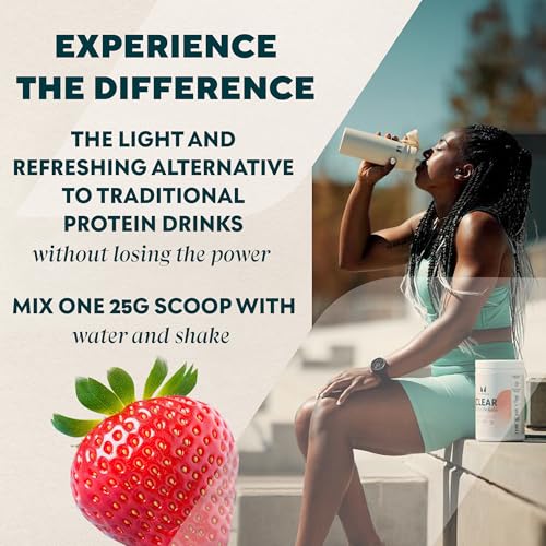 Image of Myprotein Clear Whey Isolate Protein Powder, 35 Servings, (1.9lbs) Strawberry, 20g Protein per Serving, Naturally Flavored Drink Mix, Daily Protein Intake for Superior Performance