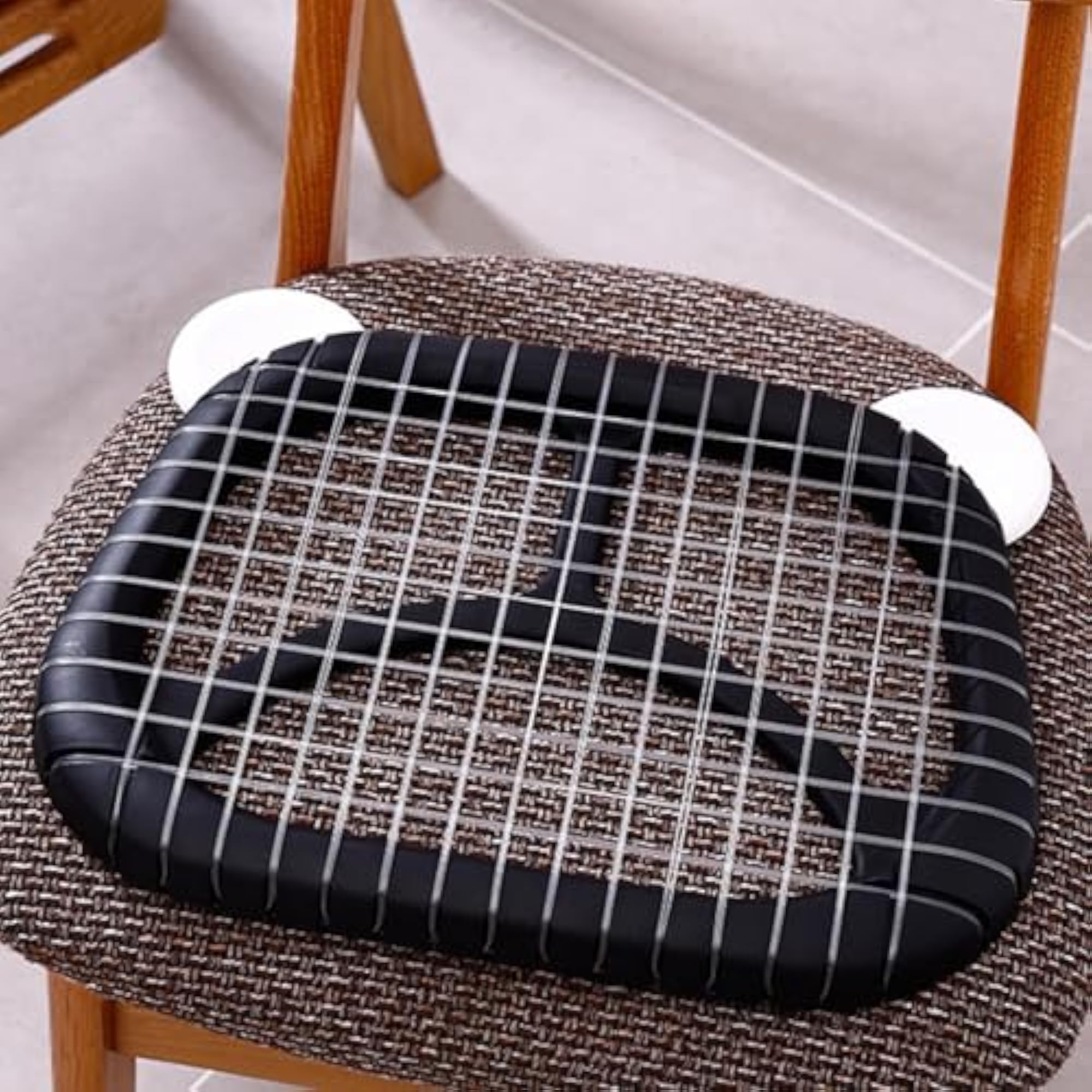 Rectangular Stool Chair Cushion Seat Mat, Black