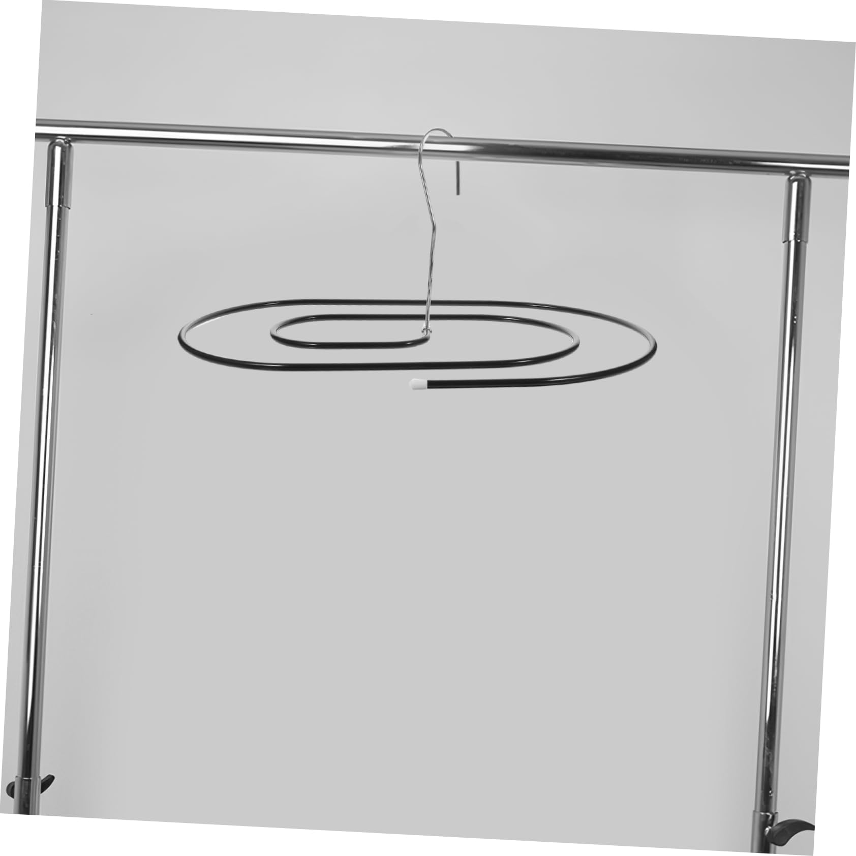 Bettlakenaufhänger mit Runden Glatten Kanten aus Stahl Spiral Schwarzer Schwer Belastbar zum Trocknen von Bettwäsche und Decken zu Hause