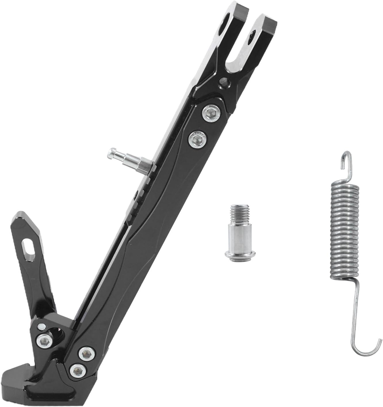 Motorcycle CNC Aluminum Kickstand Adjustable Foot Support For Scooter Electric Motor Motorbike Motocross Dit Pit Bike 260mm-300mm （red）