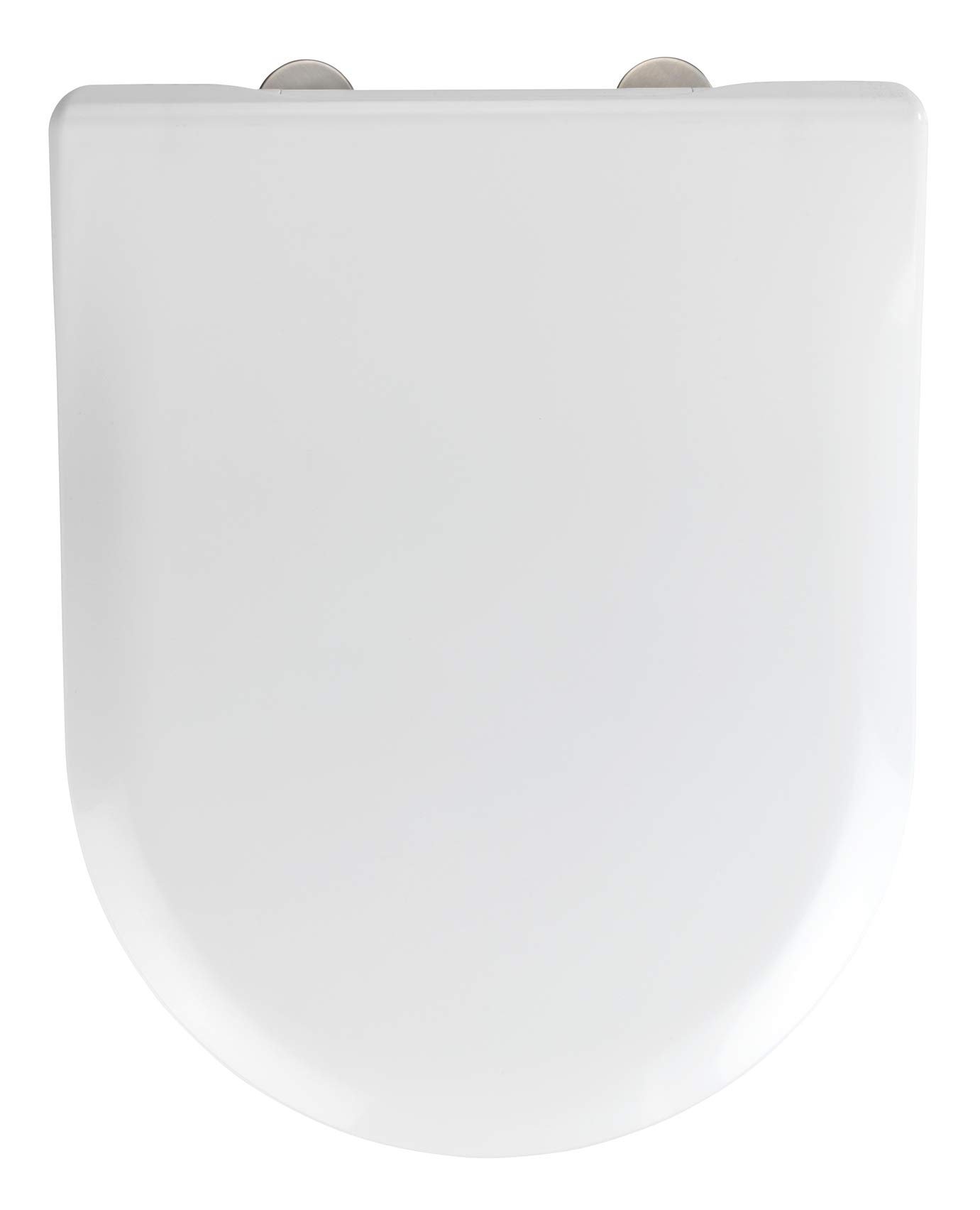 WENKO WC-Sitz Exclusive Nr. 5, Toilettensitz mit Absenkautomatik, passend für Villeroy & Boch Subway 2.0 Slim und handelsübliche Keramiken, WC-Deckel aus antibakteriellem Duroplast, 37 x 46 cm, Weiß