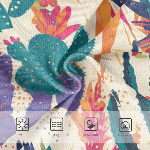 KLL Succulents Cacti Colorful Dots Toddler Boys Pure Cotton Briefs Underwear Breathable Children Panties3