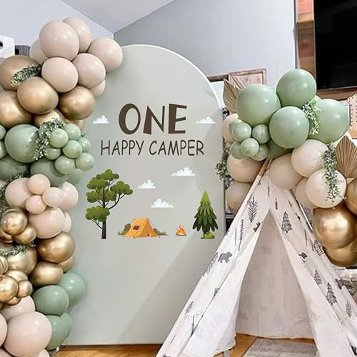 One Happy Camper Decal - Camper Theme First Birthday Party Decora...