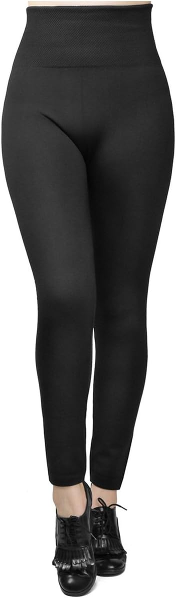 Hotstar Products Fleece Lined Womens Leggings High Waisted Stretchy Lycra - Size UK 10-16
