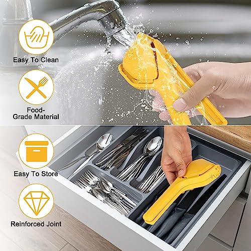 Image of WOODONICK Lemon Squeezer Citrus Juicer Citrus Squeezer That Folds Flat For Space-Saving Storage, Manual Lime squeezer Lemon Juicer Enhanced Leverage to Reduce Effort (Yellow)