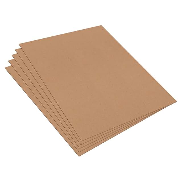 Chipboard Sheets, Lightweight .022 Thick - Cardboard Sheets, Hardboard for Mailing, Shipping Pads, Craft Board, Scrapbooki...