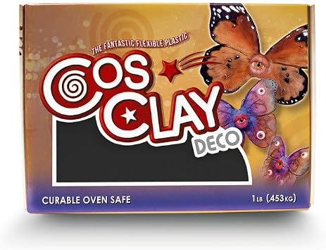 Cosclay Deco - Black - Flexible Polymer Clay 6lb